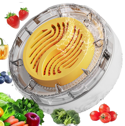 Fruit and Vegetable Washing Machine, Electric Cleaner, Faster Electrolytic Water, with Large Reaction Area, 6 min Countdown,Ideal for Cleaning Fruit