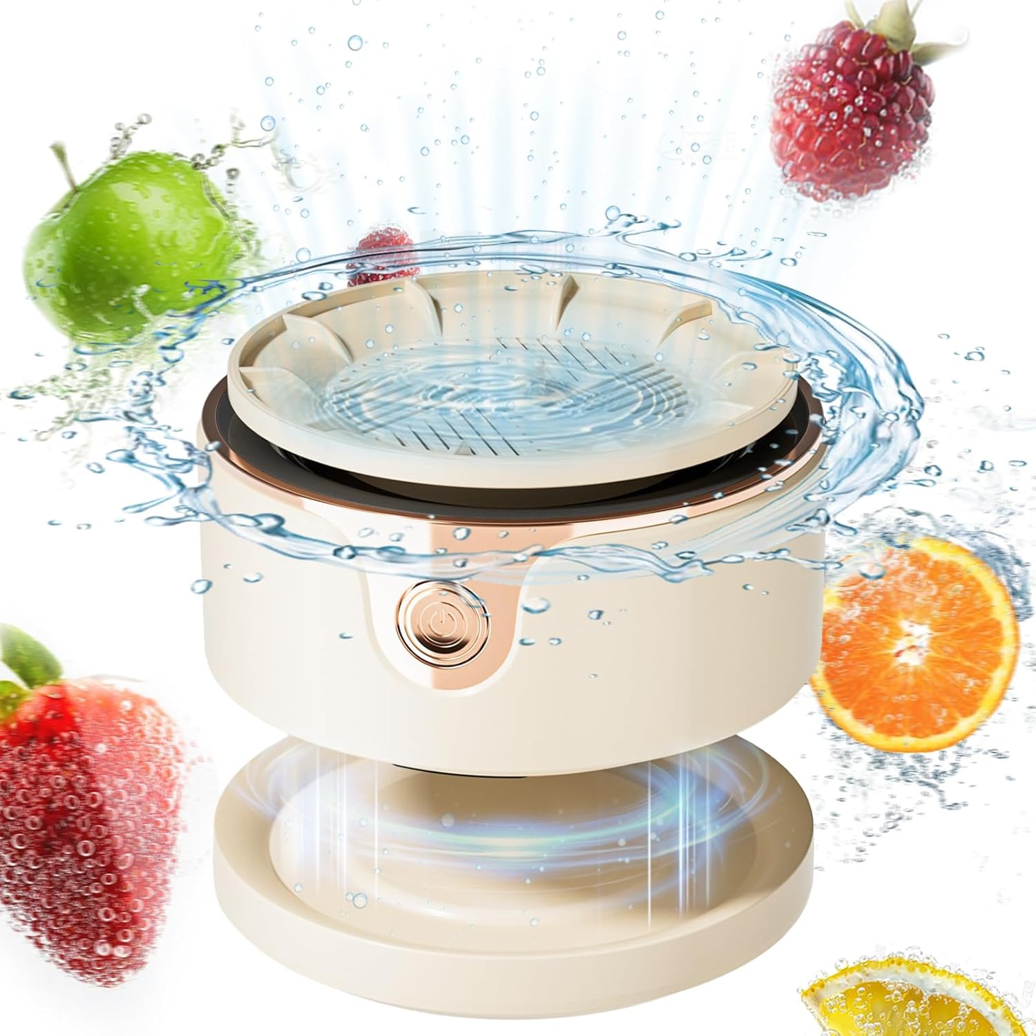 Fruit and Vegetable Washing Machine, Upgrade Titanium Electrolysis Purification Fruit Cleaner Device Waterproof Fruit and Vegetable Purifier Clean Fresh