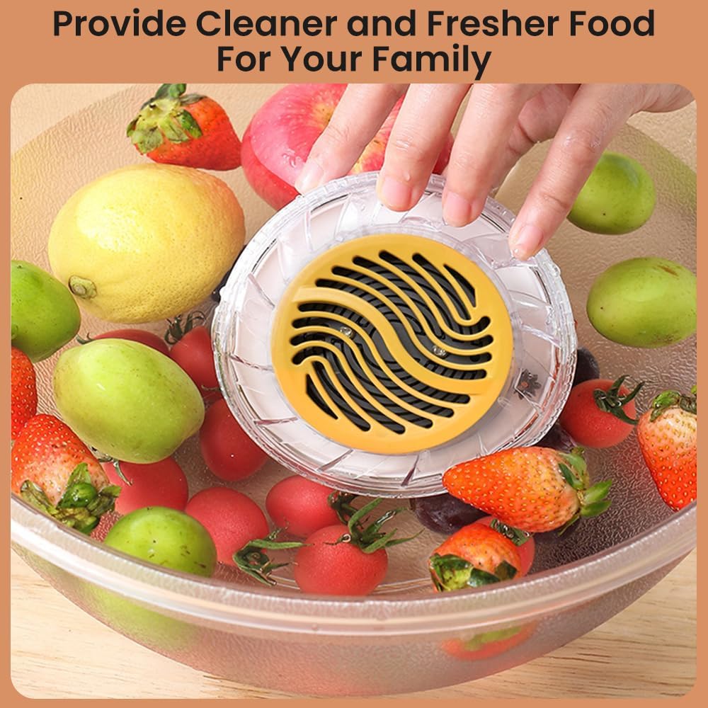 Fruit and Vegetable Washing Machine, Electric Cleaner, Faster Electrolytic Water, with Large Reaction Area, 6 min Countdown,Ideal for Cleaning Fruit