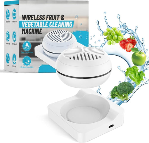 Fruit and Vegetable Washing Machine, Fruit Vegetable Cleaner Device, Portable USB Wireless Veggie Wash with Purification Technology