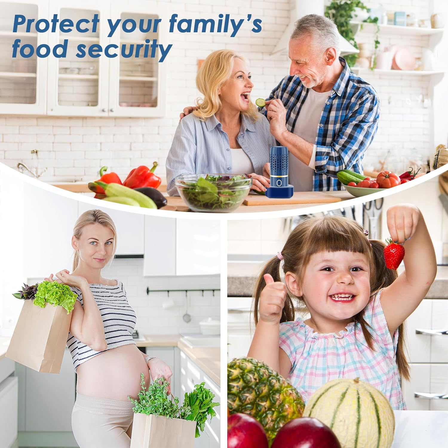 Fruit and Vegetable Purifier Cleaner Washing Machine Capsule Shape Disinfection OH-ion Purification Technology for Cleaning Grains Rice Meat